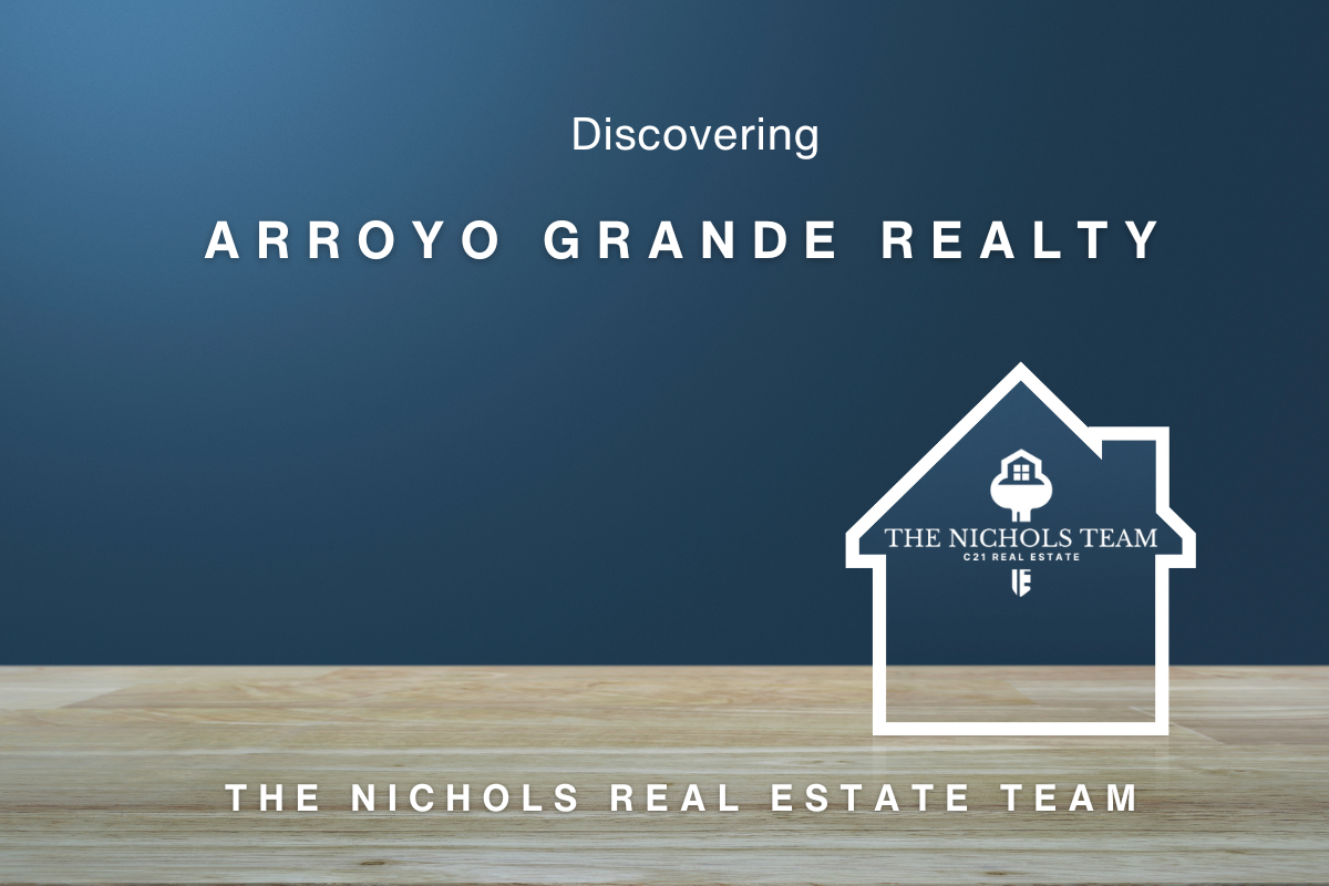 A simple stick outline of a house on a blue background signifying an open discovery of Arroyo Grande realty..